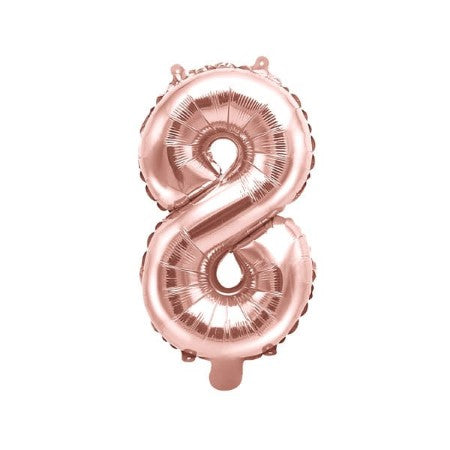 Rose Gold Number 8 Balloon I Rose Gold Foil Numbers Balloons I UK