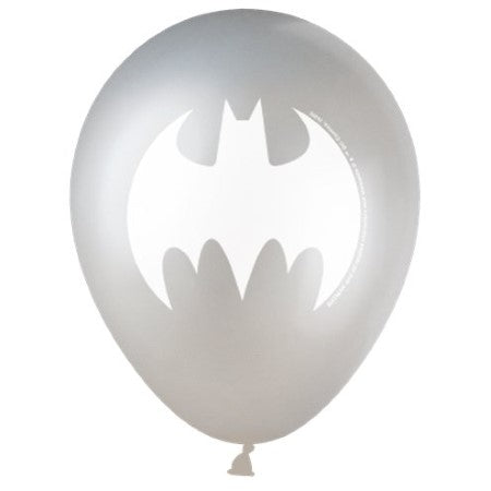 Silver Batman Latex Balloons I Superhero Party Decorations I My Dream Party Shop