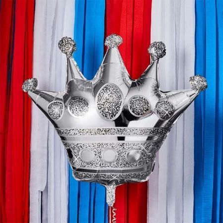 Silver Crown Supershape Balloon I Royal Coronation Party Supplies I My Dream Party Shop