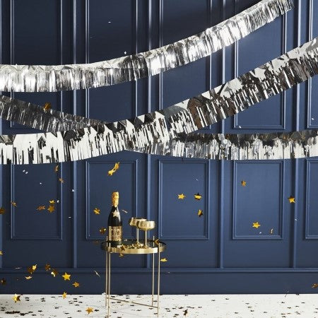 Silver Foiled Fringe Garland I Silver Party Decorations I My Dream Party Shop