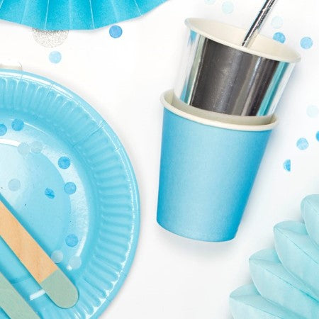 Silver Large Foil Cups I Pretty Silver Tableware & Decorations I My Dream Party Shop I UK