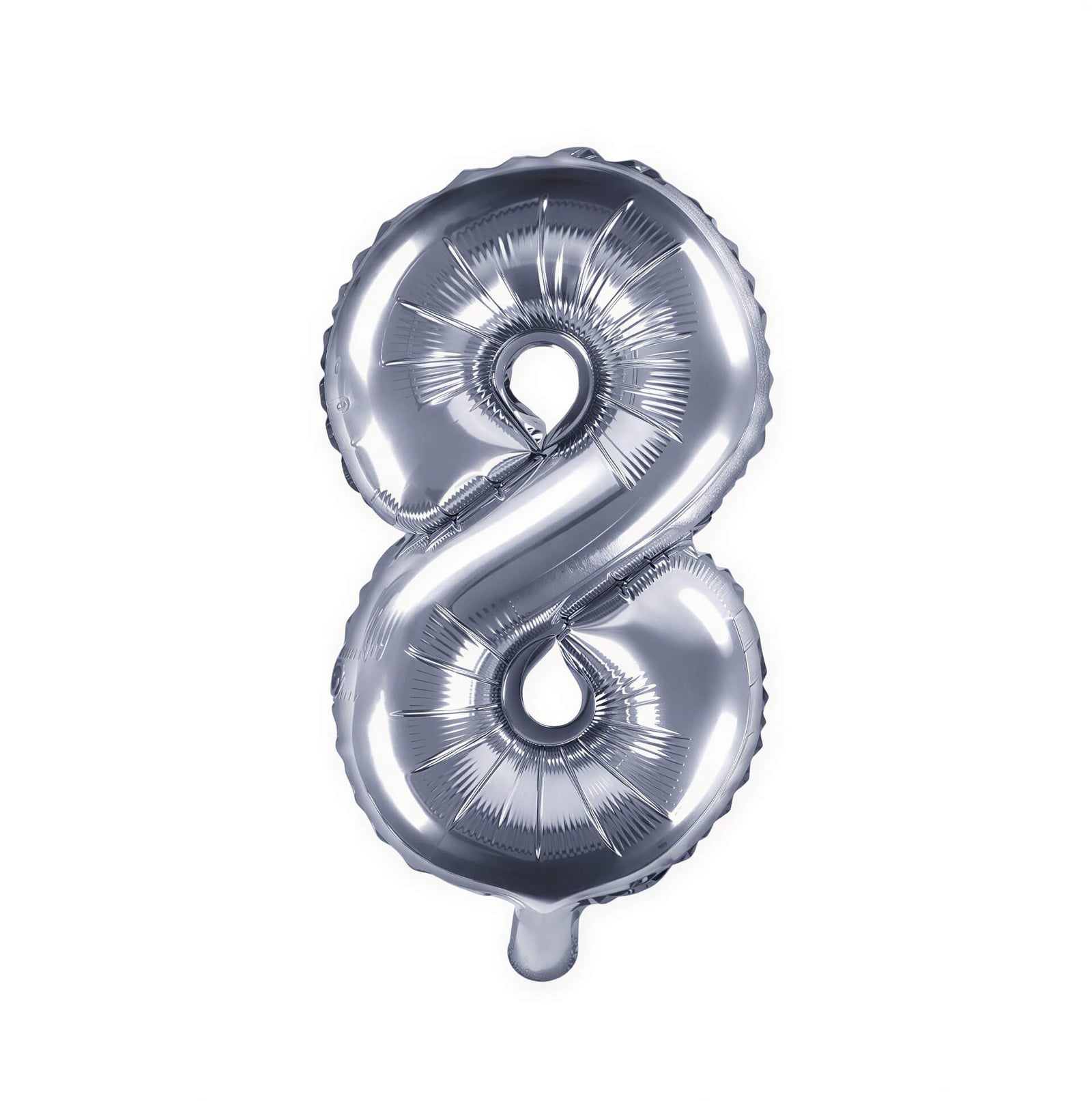 Small Silver Foil Number Eight Balloons 14 Inches I My Dream Party Shop I UK