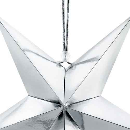 Silver Mirror Star I Silver Party Supplies I My Dream Party Shop I UK