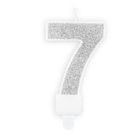 Silver Number Candles I Modern Cake Accessories I My Dream Party Shop UK