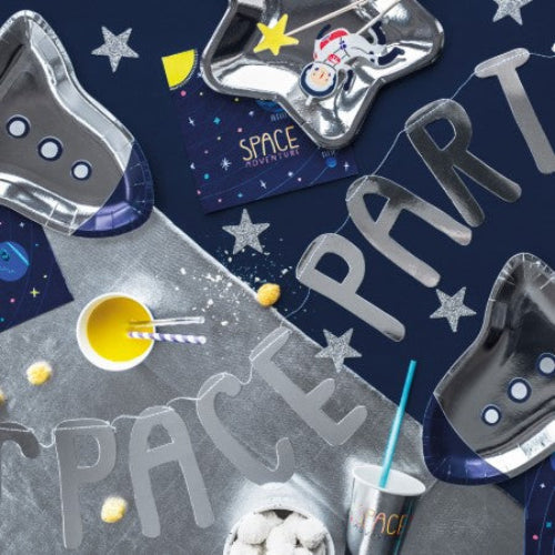 Space Rocket Shaped Party Plates I Space Party Supplies I My Dream Party Shop UK