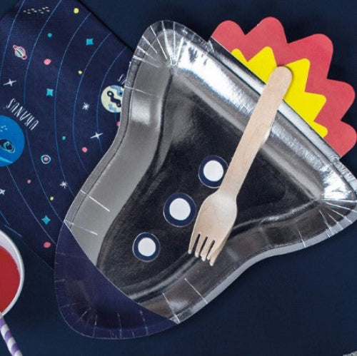 Rocket Shaped Plates I Space Party Supplies I My Dream Party Shop UK