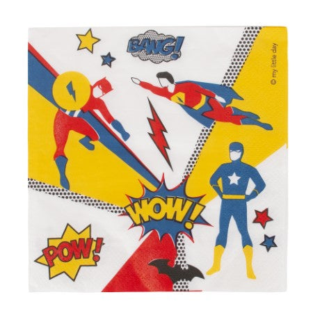 Superhero Napkins I Superhero Party Decorations I My Dream Party Shop UK