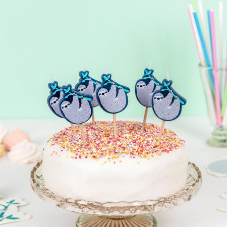 Sydney The Sloth Party Candles Rex I Sloth Party Supplies I My Dream Party Shop UK