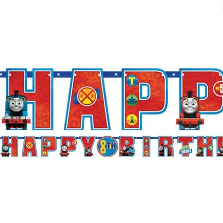 Jumbo Thomas Letter Banner Kit I Thomas Party Supplies I My Dream Party Shop UK