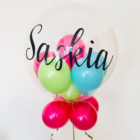 Personalised Bubble Balloon and Matching Balloon Bouquet I Collection Ruislip I My Dream Party Shop