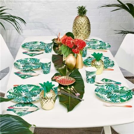 Tropical Fiesta Palm Leaves Plates I Tropical Fiesta Party Decorations I My Dream Party Shop UK
