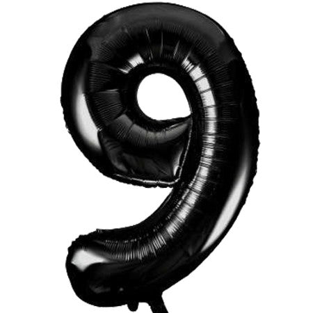Helium Inflated Black Foil Number Balloons for Collection Ruislip I My Dream Party Shop