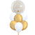 White and Gold Christening Helium Balloon Bouquet I Helium Balloons Collection Ruislip I My Dream Party Shop