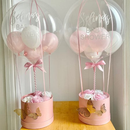 Pink and White Baby Shower Hot Air Balloon I Balloons for Collection Ruislip I My Dream Party Shop