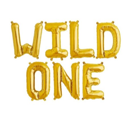 Gold Wild One Balloon Bunting I First Birthday Decorations I My Dream Party Shop I UK