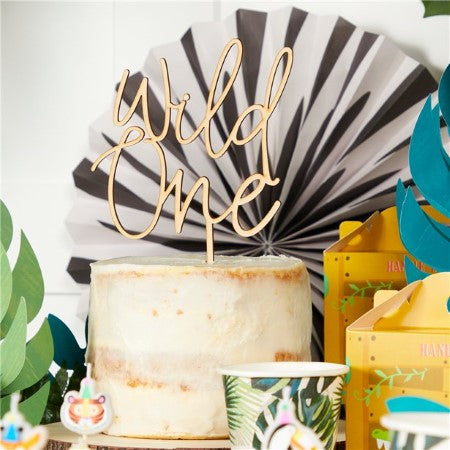 Wild One Wooden Cake Topper I Wild One Party Supplies I My Dream Party Shop UK