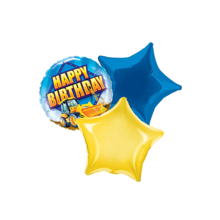 Yellow Construction Digger Helium Balloon Sets I Collection Ruislip