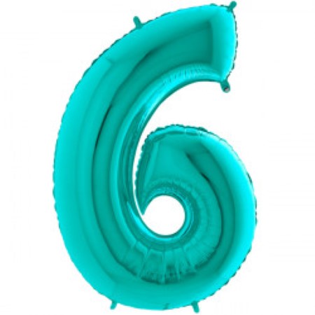 Helium Inflated Turquoise Blue Number Balloons for Collection Ruislip I My Dream Party Shop