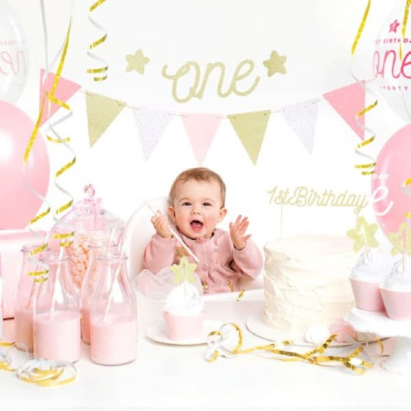 1st Birthday - Pink &amp; Gold