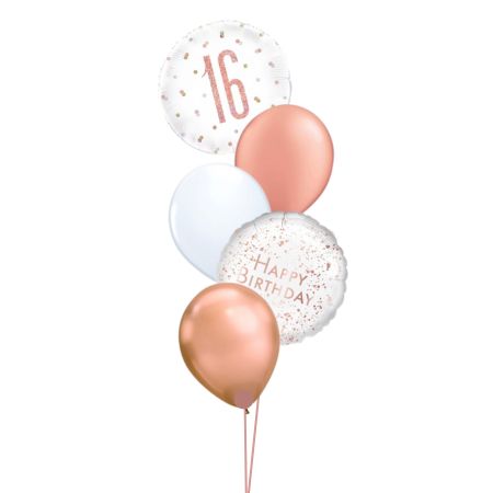 16 Happy Birthday Helium 5 Balloon Bouquet I 16th Helium Balloons Collection Ruislip 
