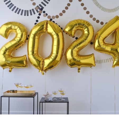 New Year&#39;s Eve Number Helium Balloons