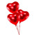 Three Red Heart Balloons I Helium Balloons for Collection Ruislip I My Dream Party Shop