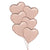 Six Rose Gold Heart Balloon Bouquet I Helium Balloons Collection Ruislip I My Dream Party Shop