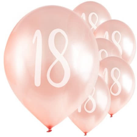 18 Rose Gold Balloons I 18th Birthday Supplies I My Dream Party Shop UK
