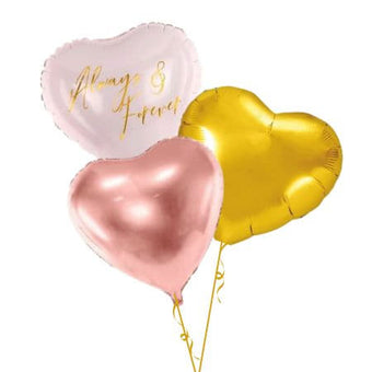 Always and Forever Helium Heart Trio I Helium Balloons Ruislip I My Dream Party Shop