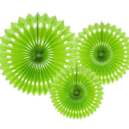 Apple Green Rosette Fans I Green Party Decorations I My Dream Party Shop UK