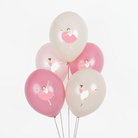 Creative Converting Twinkle Toes Ballerina Birthday Banner – Pink, 6" X 8.5 Ft