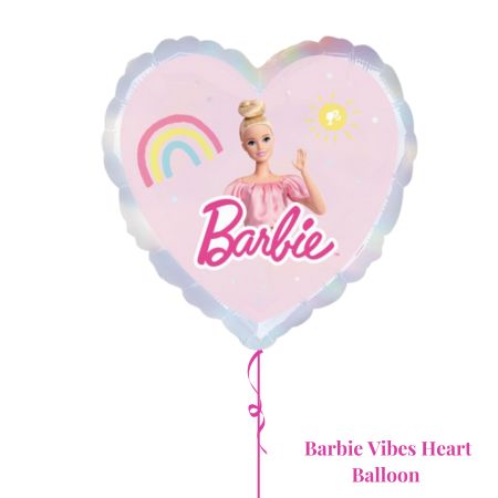 Iridescent Heart Shaped Barbie Helium Balloon I Balloons Collection Ruislip I My Dream Party Shop