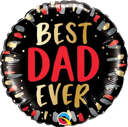 Black and Red Best Dad Ever Balloon I Father&#39;s Day Balloons I My Dream Party Shop UK