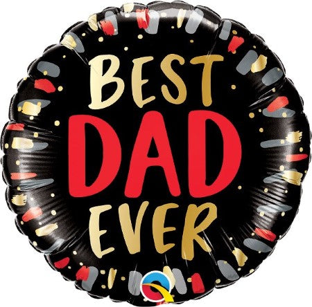 Black and Red Best Dad Ever Balloon I Father&#39;s Day Balloons I My Dream Party Shop UK