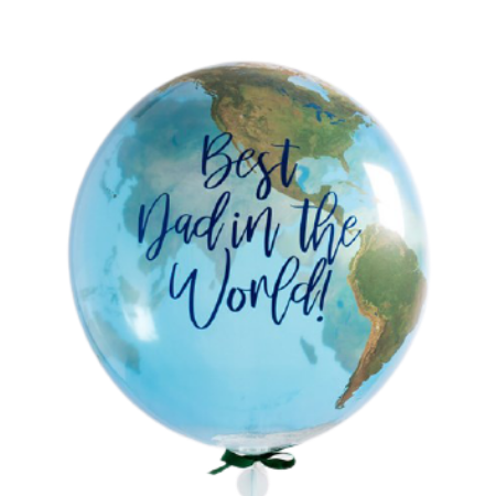 Best Dad in the World Helium Bubble Balloon I Father's Day Gifts I My Dream Party Shop Ruislip