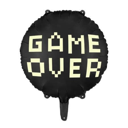 Black Game Over Foil Balloon I Gamer Party Supplies I My Dream Party Shop UK