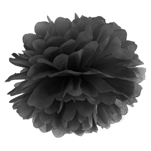 Black Tissue Pom Pom I Paper Party Decorations I My Dream Party Shop UK