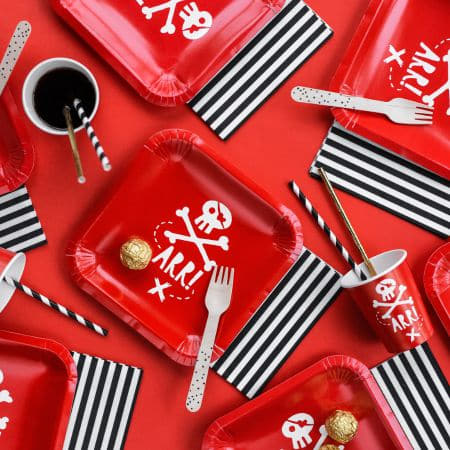 Wooden Cutlery with Black Tips I Black Party Supplies I My Dream Party Shop UK