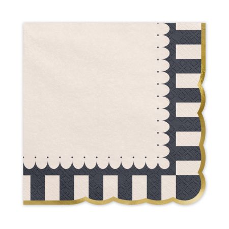 Black and Cream Striped Napkins I Halloween Party Supplies I My Dream Party Shop UK