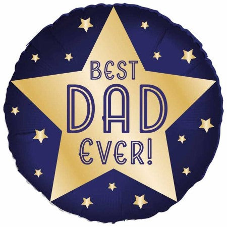 Blue and Gold Best Dad Ever Balloon I Father&#39;s Day Balloons I My Dream Party Shop UK