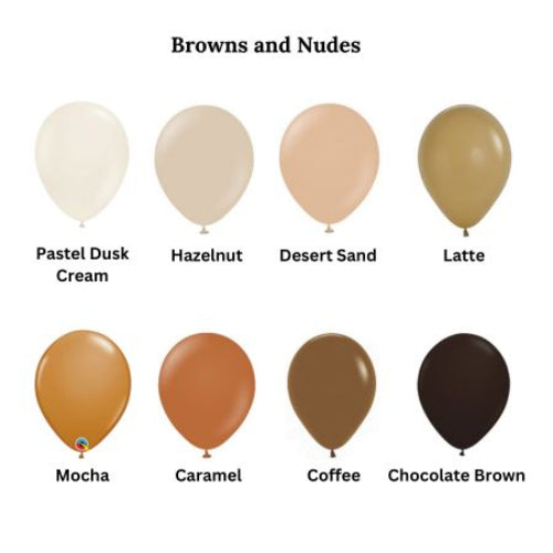 Brown and Nudes Colours for Balloon Number Column I Balloon Packages Ruislip