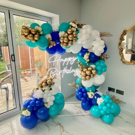 Royal Blue Balloon Arch I Balloon Party Backdrops Ruislip I My Dream Party Shop