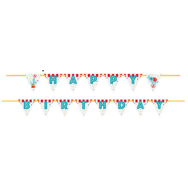 Circus Themed Happy Birthday Garland I Circus Party Decorations I My Dream Party Shop UK