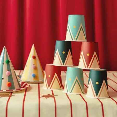 Mixed Circus Party Cups I Circus Party Decorations I My Dream Party Shop UK
