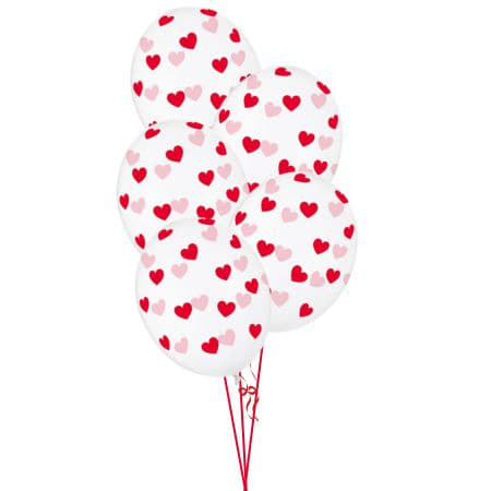 Red Confetti Heart Helium Balloons I Valentines Balloons Collection Ruislip I My Dream Party Shop