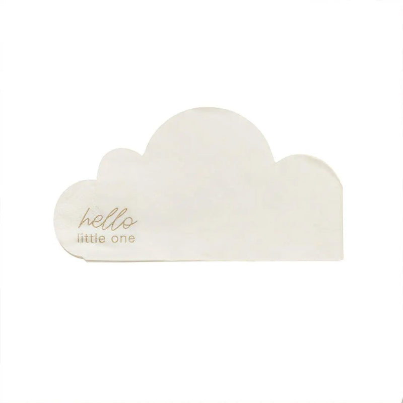 Hello Little One Cloud Shaped Napkins I Gender Reveal Decorations I My Dream Party Shop UK