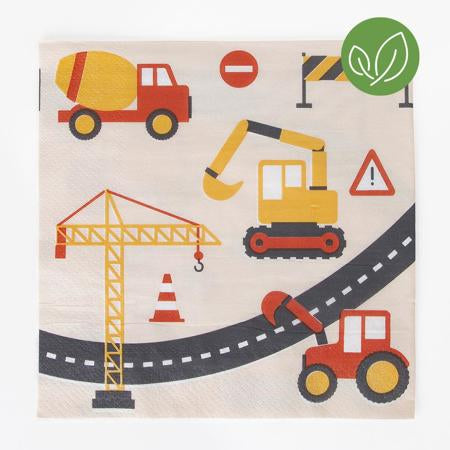 Construction Party Napkins I Construction Party Supplies I My Dream Party Shop UK