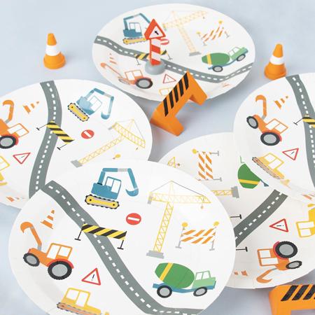 Construction Party Plates I Construction Party Tableware I My Dream Party Shop UK