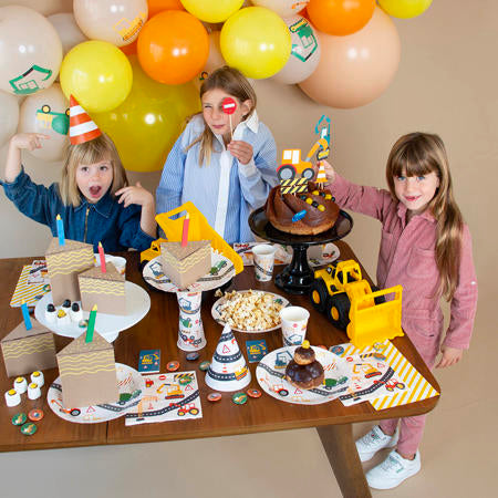 Construction Vehicles Party Plates I Construction Vehicles Party Tableware I My Dream Party Shop UK