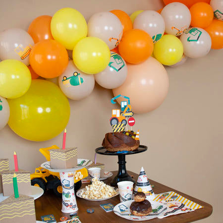 Diggers and Cranes Party Plates I Construction Party Tableware I My Dream Party Shop UK